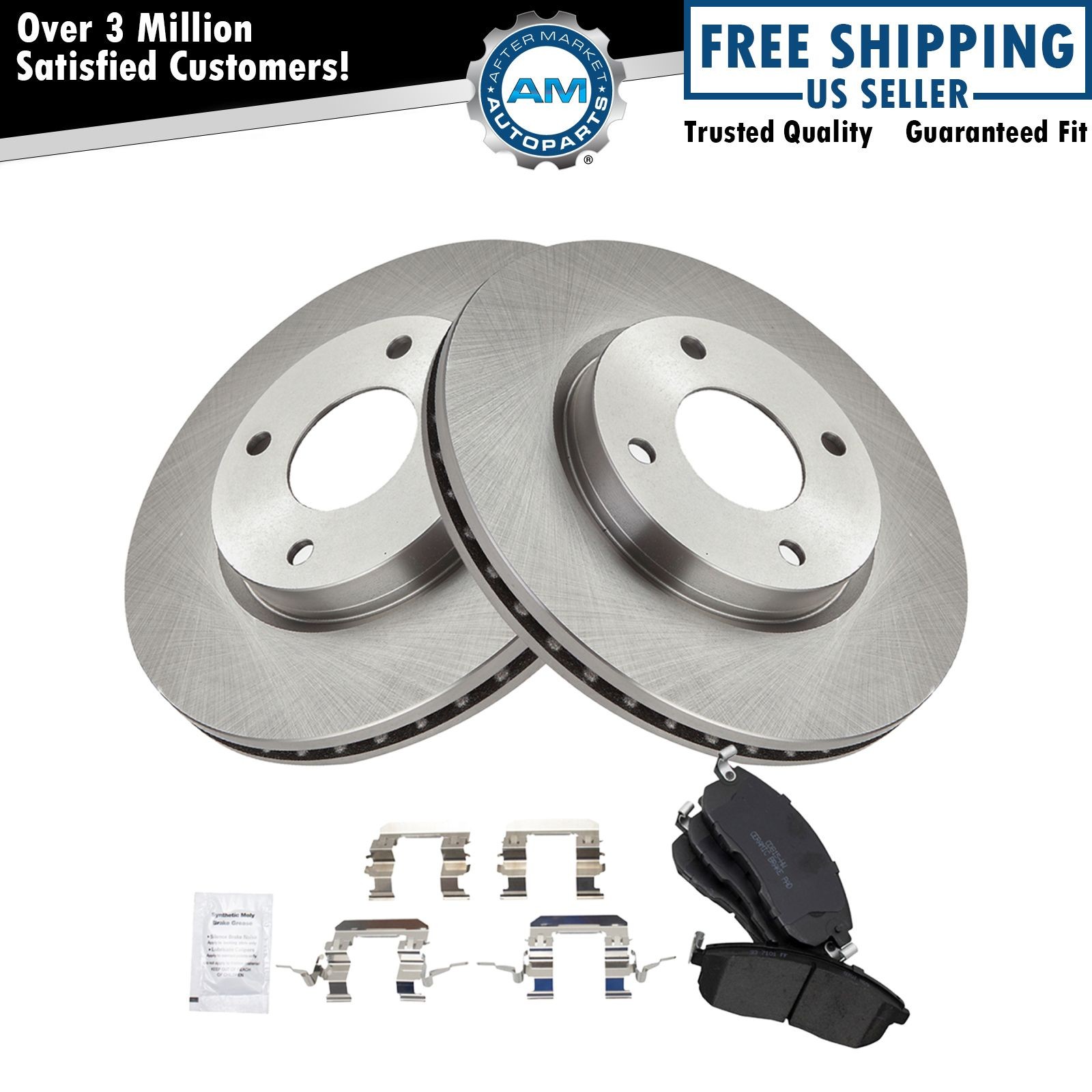 Front Premium Posi Ceramic Brake Pads & Rotors Kit for Nissan New