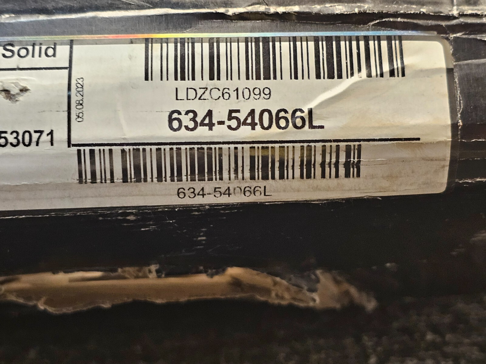 Solid Disc Brake Rotor W-053071 / 634-54066L Replacement Heavy Duty