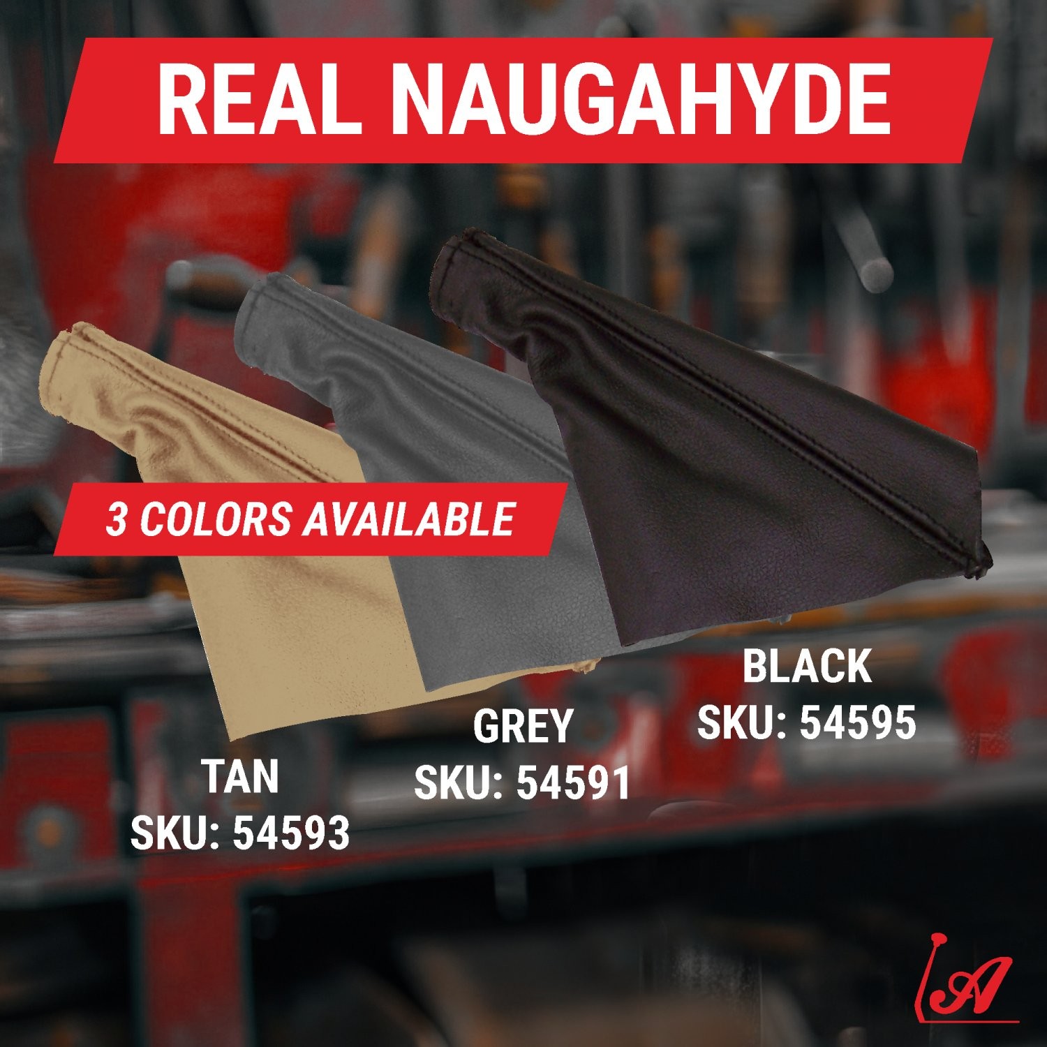 Grey Horizontal Shifter or Emergency Brake Boot With Real Heavy-Duty Naugahyde