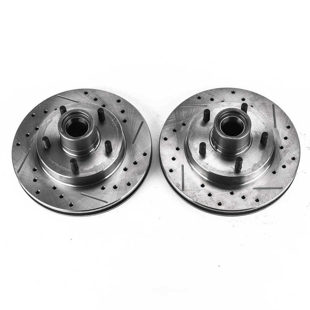 Disc Brake Rotor Set-Front Drilled and Slotted Brake Rotor Pair Power Stop