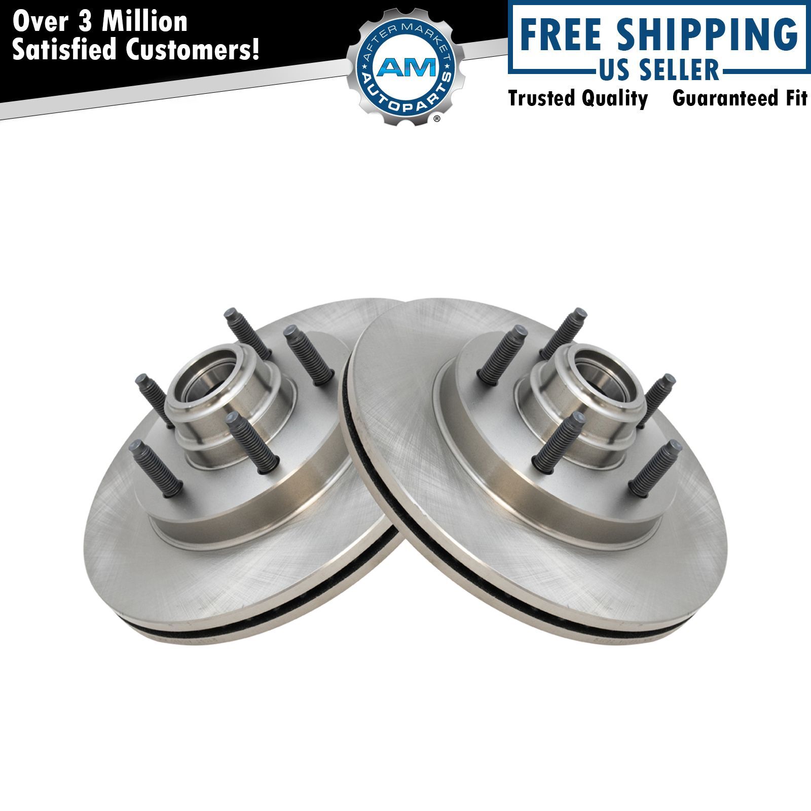 Front Brake Rotor Pair Set of 2 for F150 Pickup Truck 2WD 2×4 Blackwood