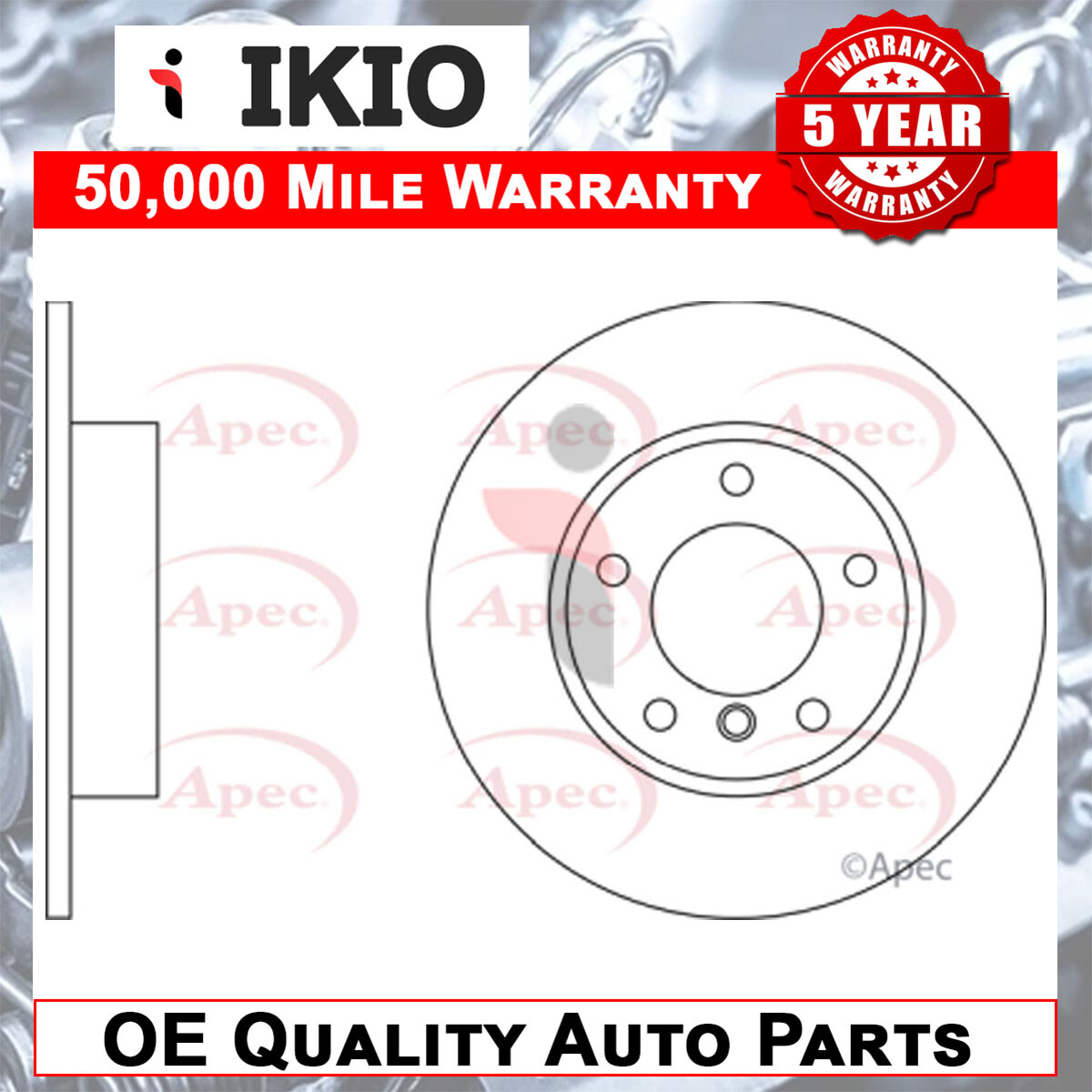 Fits BMW 3 Series 1991-2000 Z3 1997-2003 Brake Disc Front Ikio 34116757751