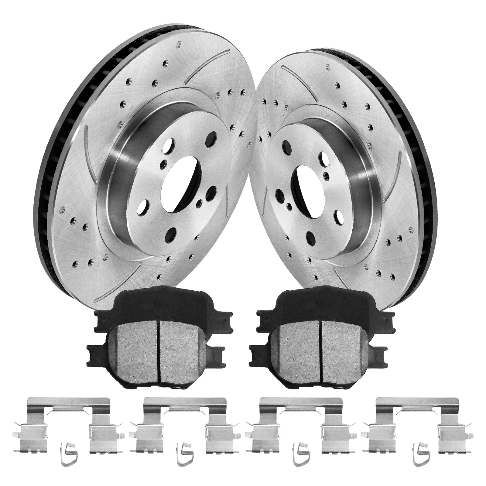 Front Disc Rotors Ceramic Brake Pads for 1998 – 2002 Chevy Prizm Toyota Corolla