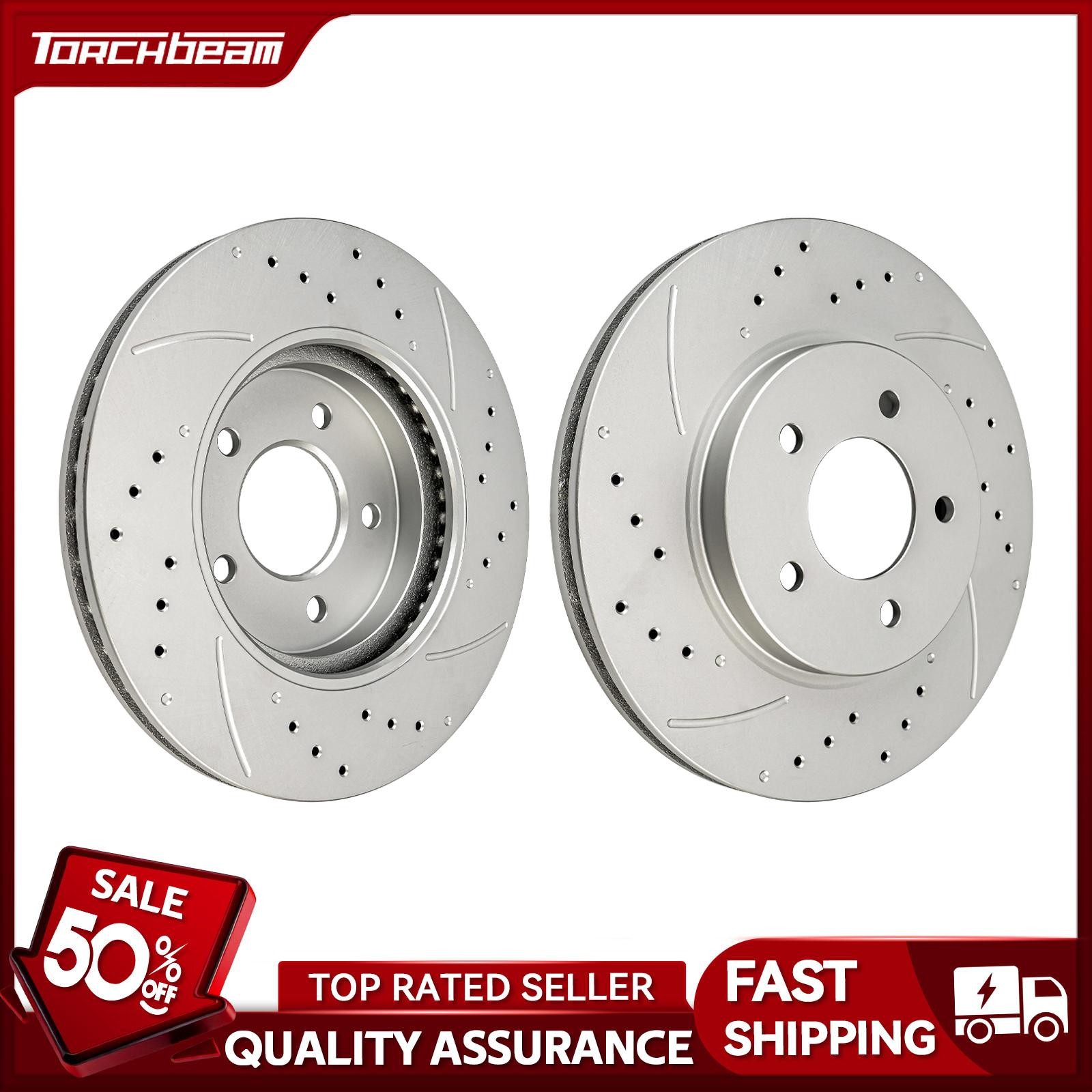 2x Front Brake Rotors Fits Ford Escape 05-07 & 08-12 Mercury Mariner 08-11 54123