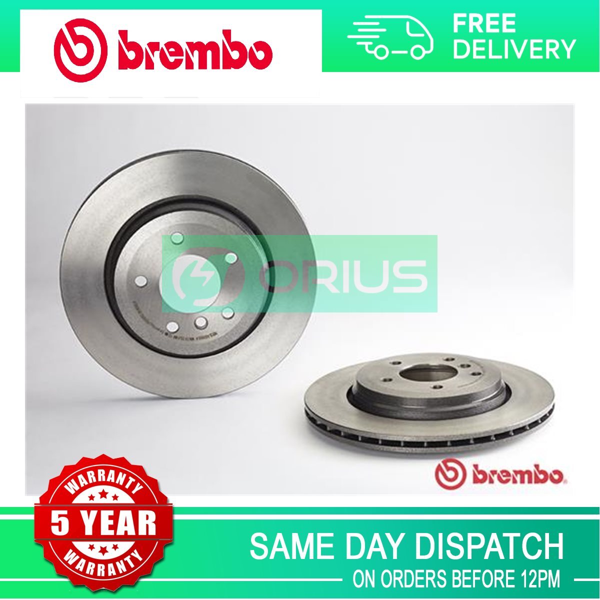 Fits BMW 3 Series 1999-2007 2.0 2.5 3.0 D + Other Models Brake Discs Rear Brembo