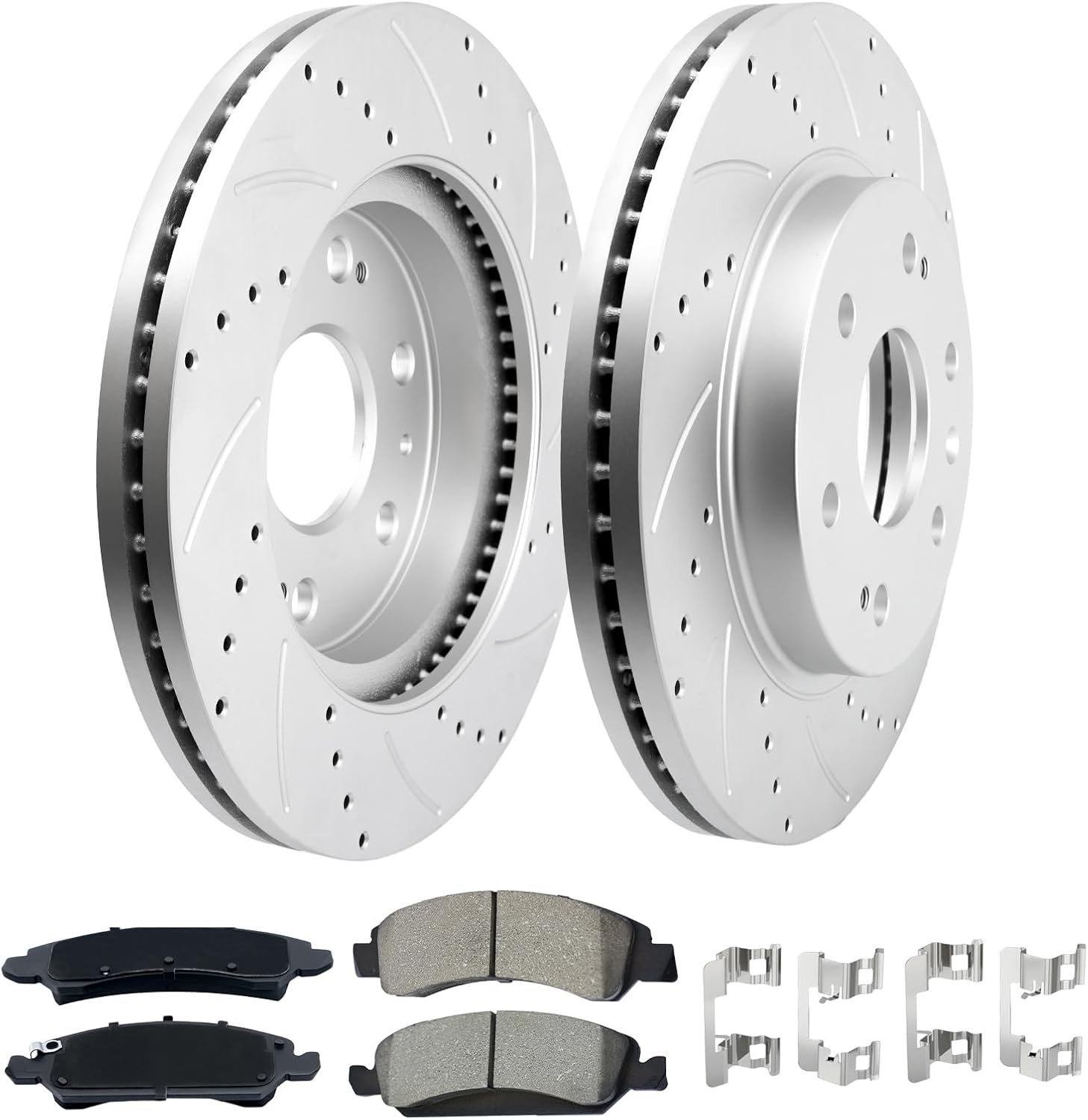 Used Front Brake Disc and Pad Kit for 2005-2018 Chevrolet Silverado 1500 Ceramic