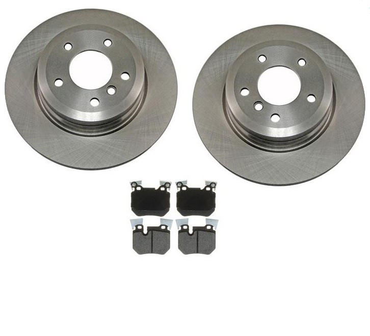 Fits 2008-2013 BMW 135i Rear Drilled & Balanced Brake Rotors & Ceramic Pads