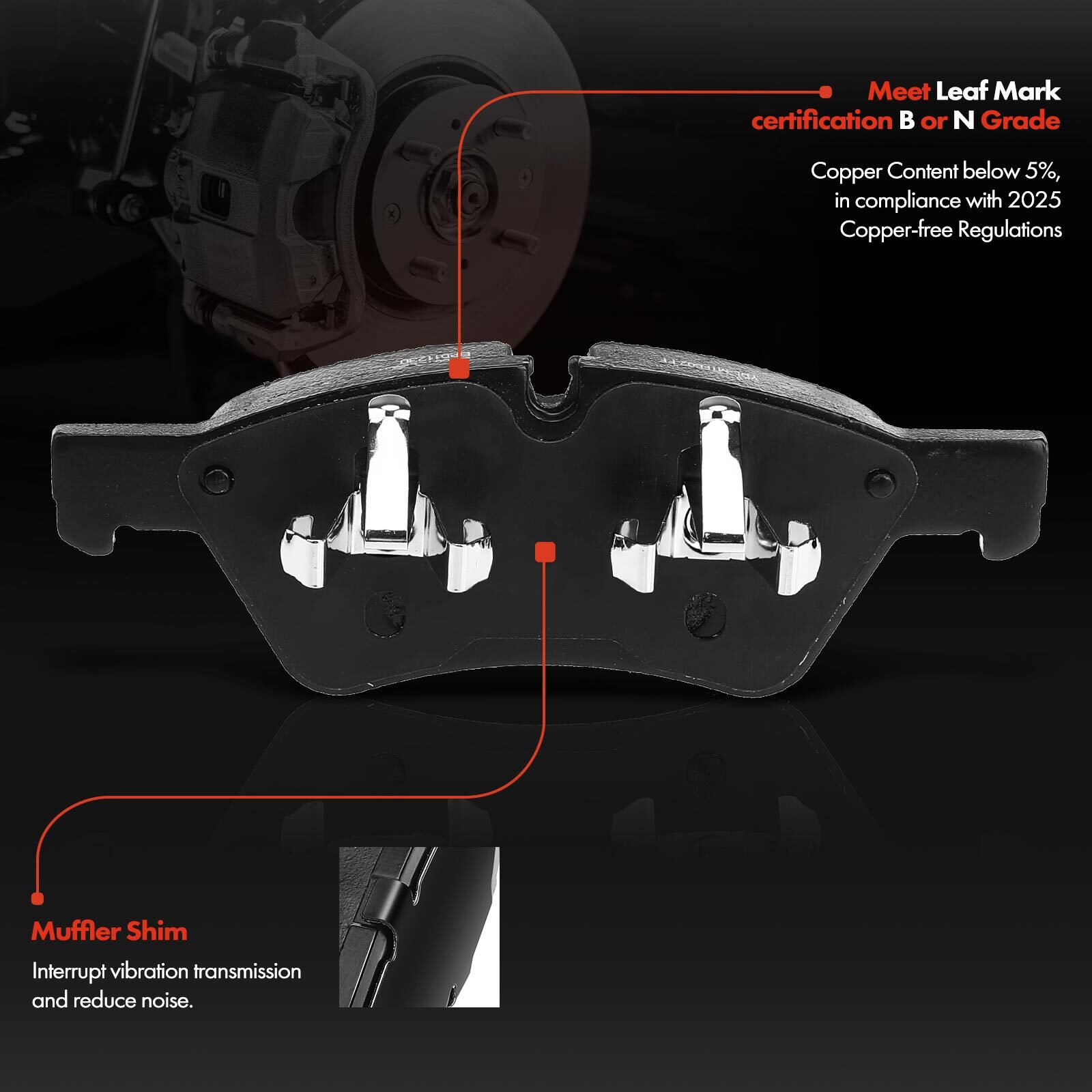 Disc Rotor & Ceramic Brake Pad for Mercedes-Benz X164 W164 W251 2007-2013 Front