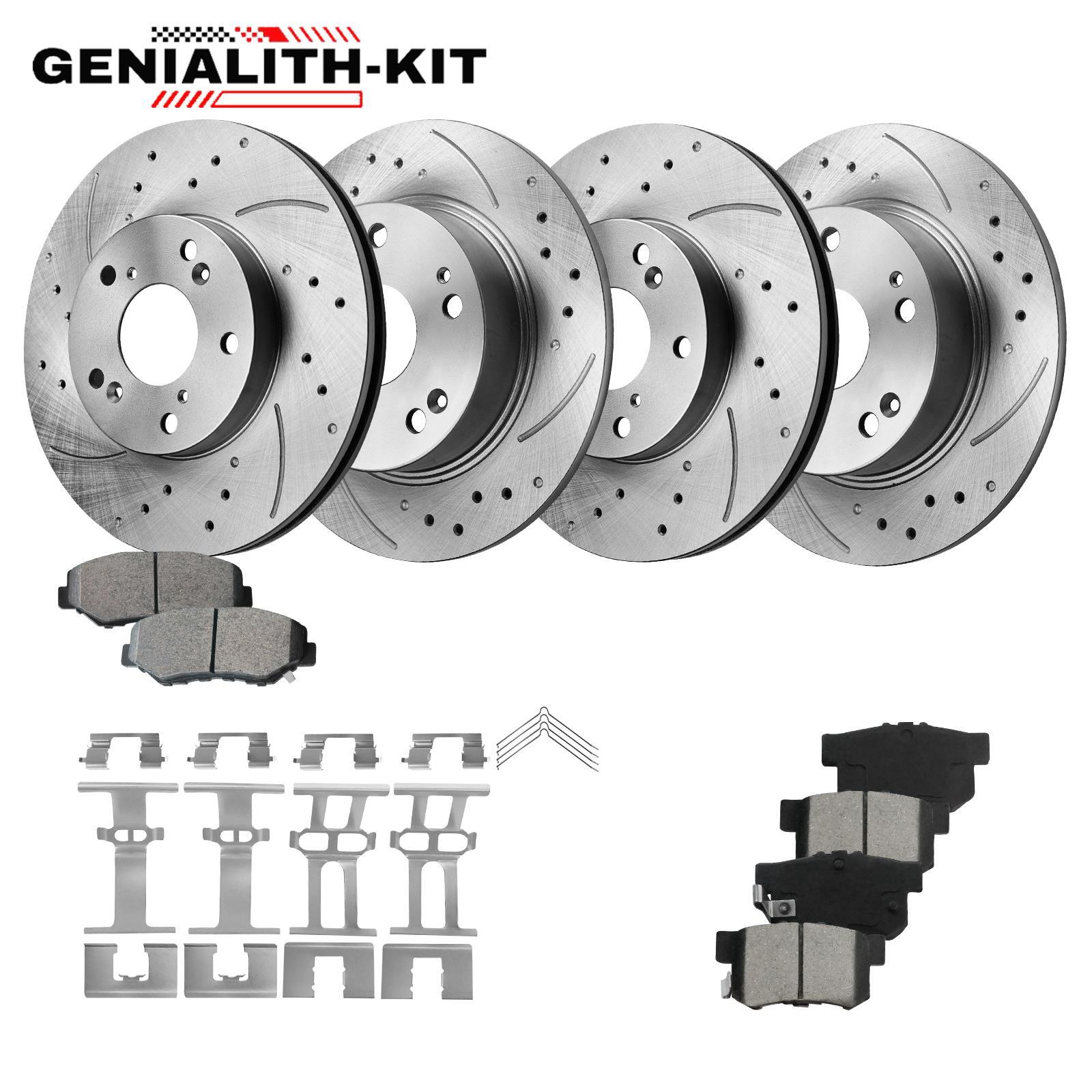 Front Rear Brakes and Rotors Brake Pads Kits for 2003 – 2007 Honda Accord 2.4L