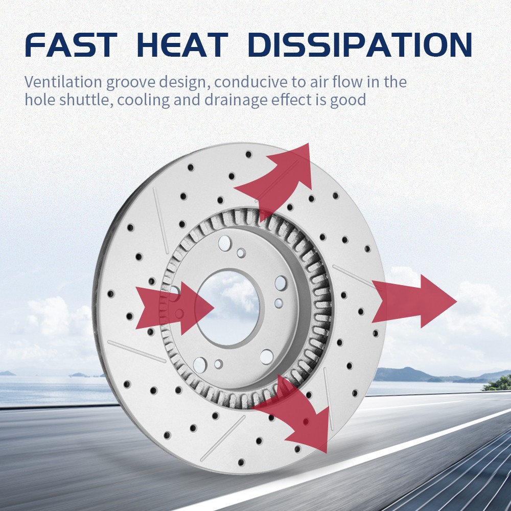 12.59 inch (320mm) Rear Drilled Disc Brake Rotors For 2007 – 2018 BMW X5