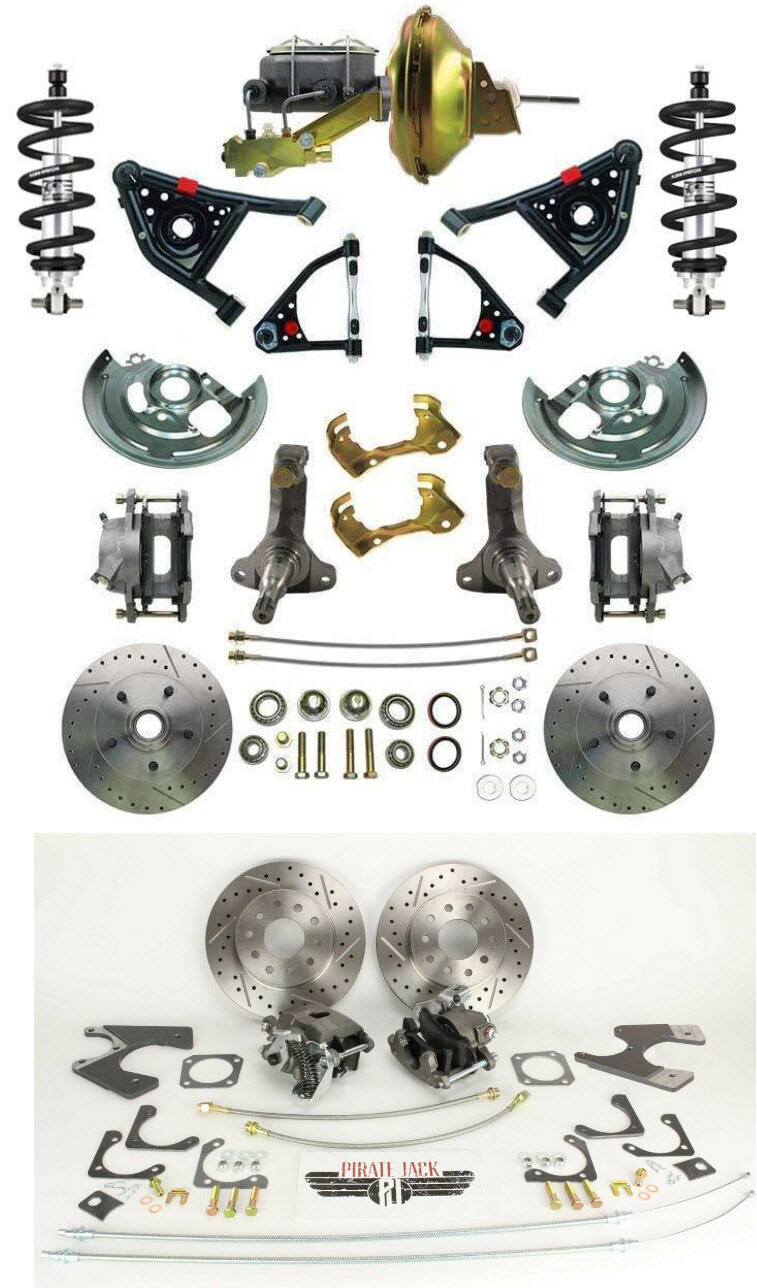 Front & Rear Disc Brake Conversion Kit W Tubular Control Arms & Fr Coil Over