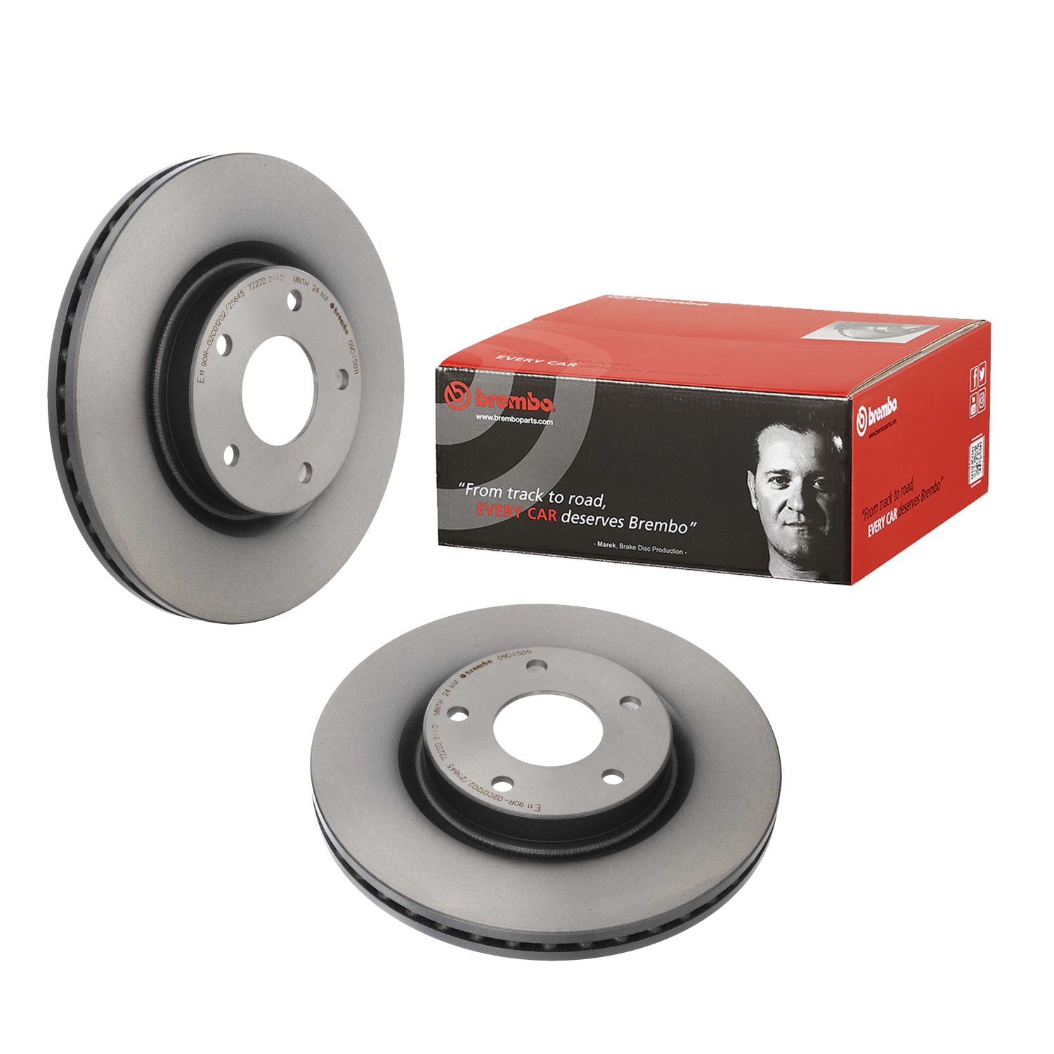 Brembo Front Left or Right 296mm Coated Disc Brake Rotor for Nissan Altima 13-22