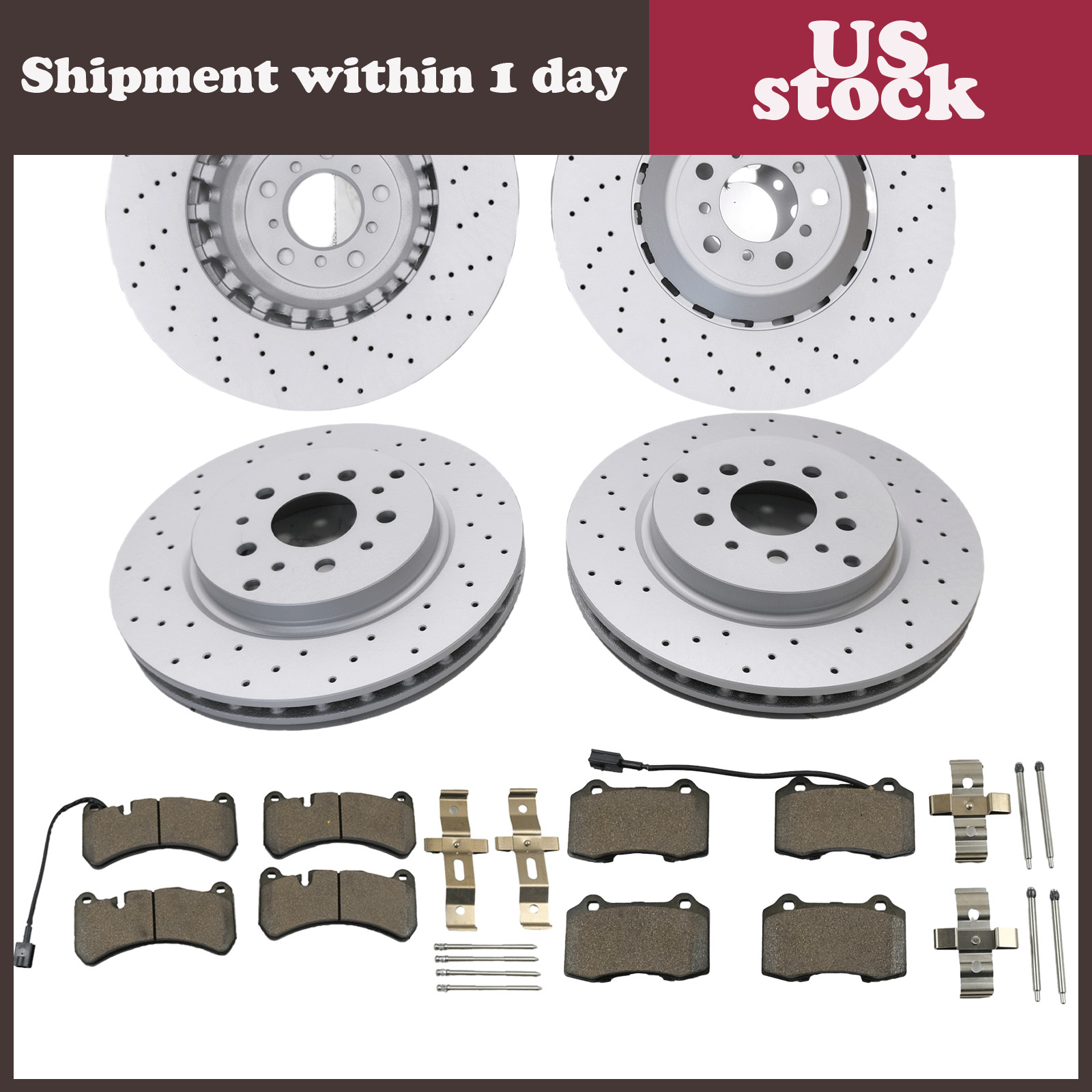 NEW Dust Front rear brake pads rotors Premium Low FOR Maserati GranTurismo Gt