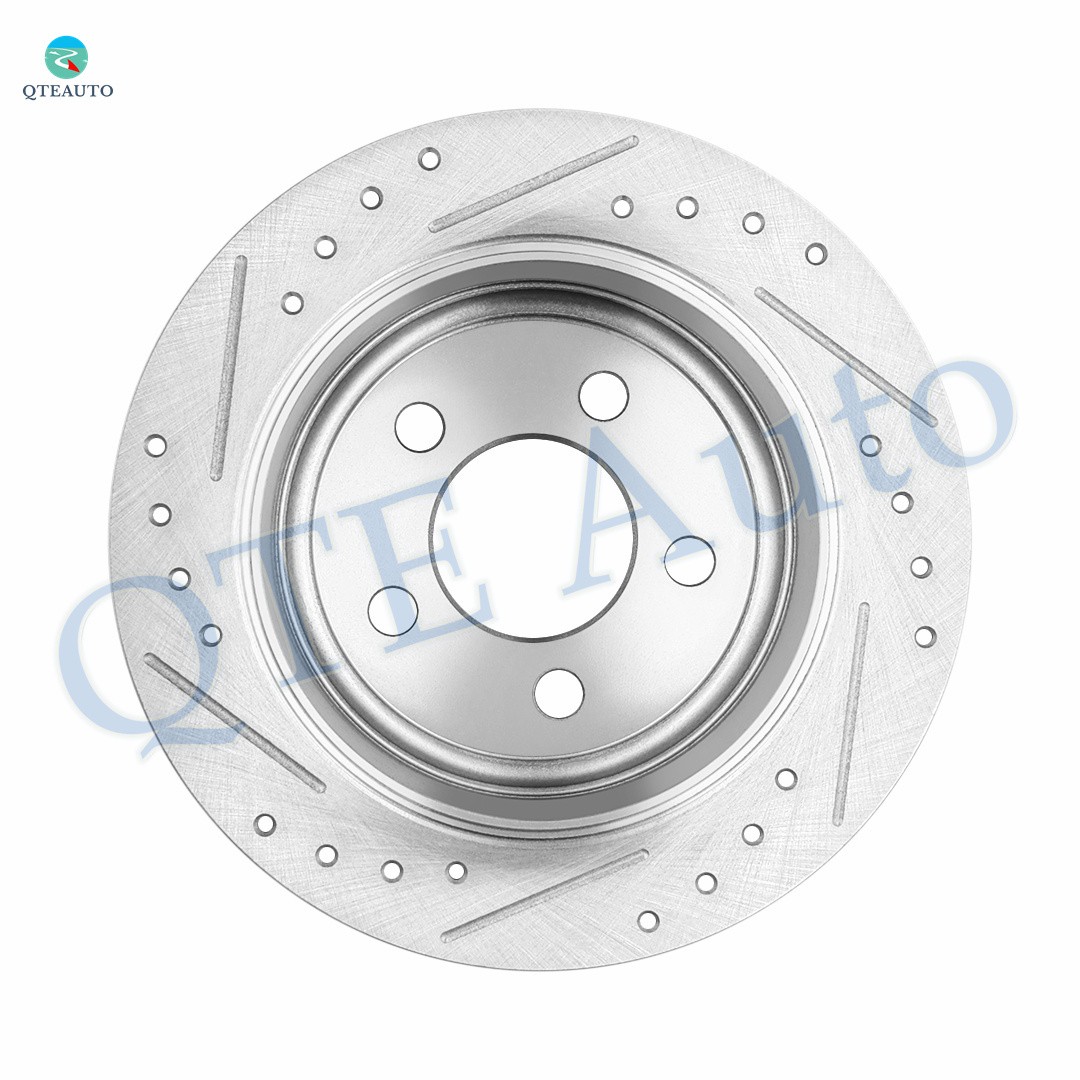 Rear Drilled Slotted Brake Disc Rotors 285mm For 2003-2006 Jeep Wrangler