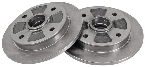 ABS 16675 Rear Brake Discs Pair 220mm Solid Fits Mazda 626 Premacy GA3Y-26-251