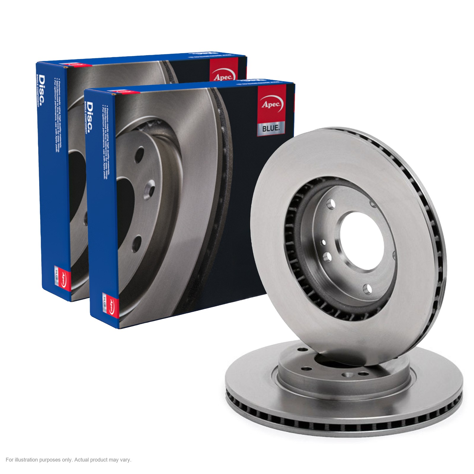 2x APEC Front Brake Discs for HYUNDAI ELANTRA V Saloon 280mm Vented SDK6758