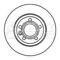 2x Brake Discs Pair Solid fits FORD GALAXY 2.3 Rear 97 to 06 268mm Set KeyParts