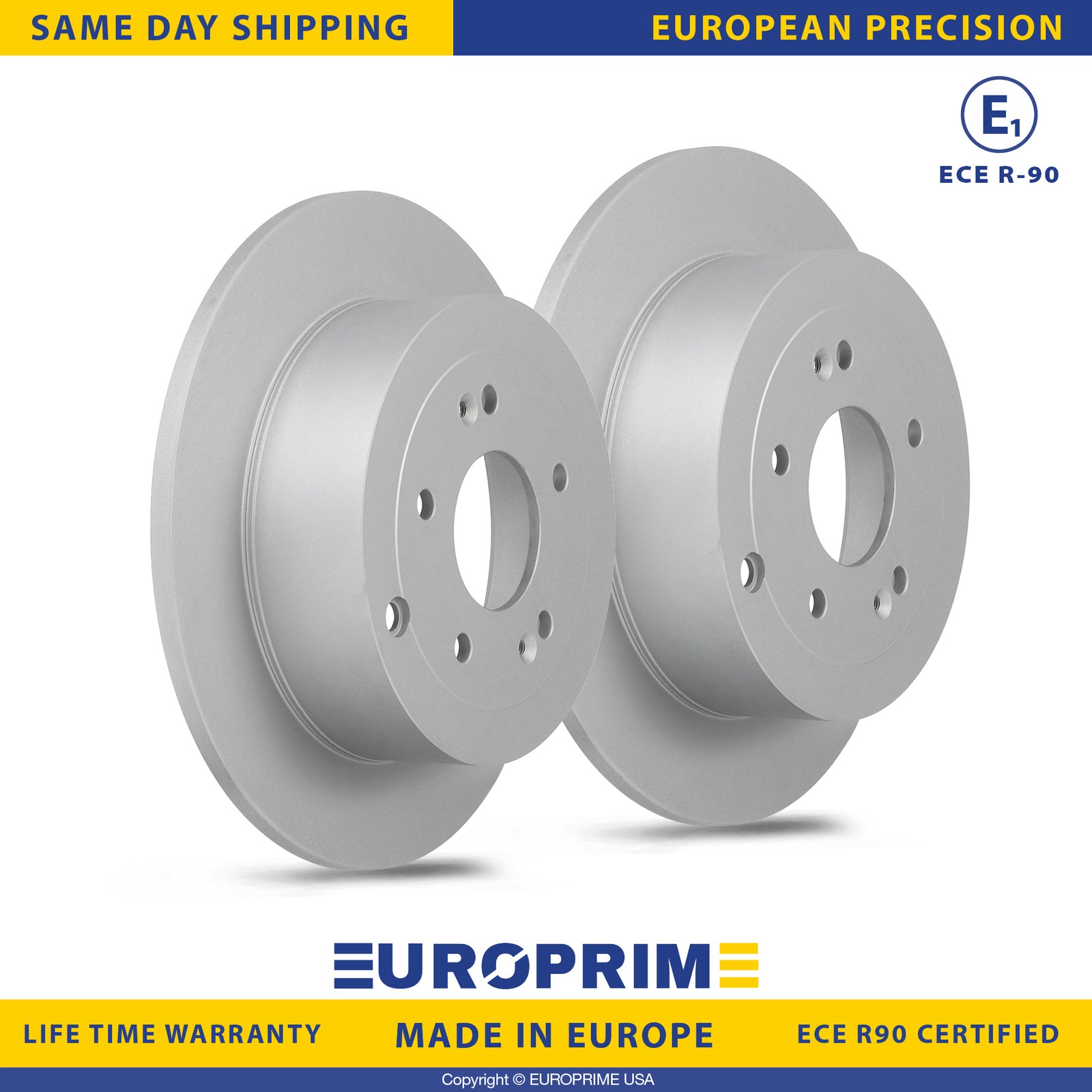 11.89 inch Rear Disc Brake Rotors Set for 2007-2009 Hyundai Santa Fe Replacement