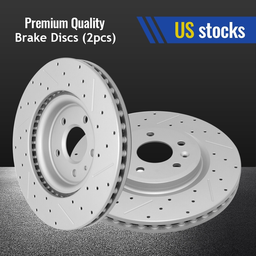 325mm Front Drilled Disc Brake Rotors Set of 2 for 2011 – 2012 Ford Explorer
