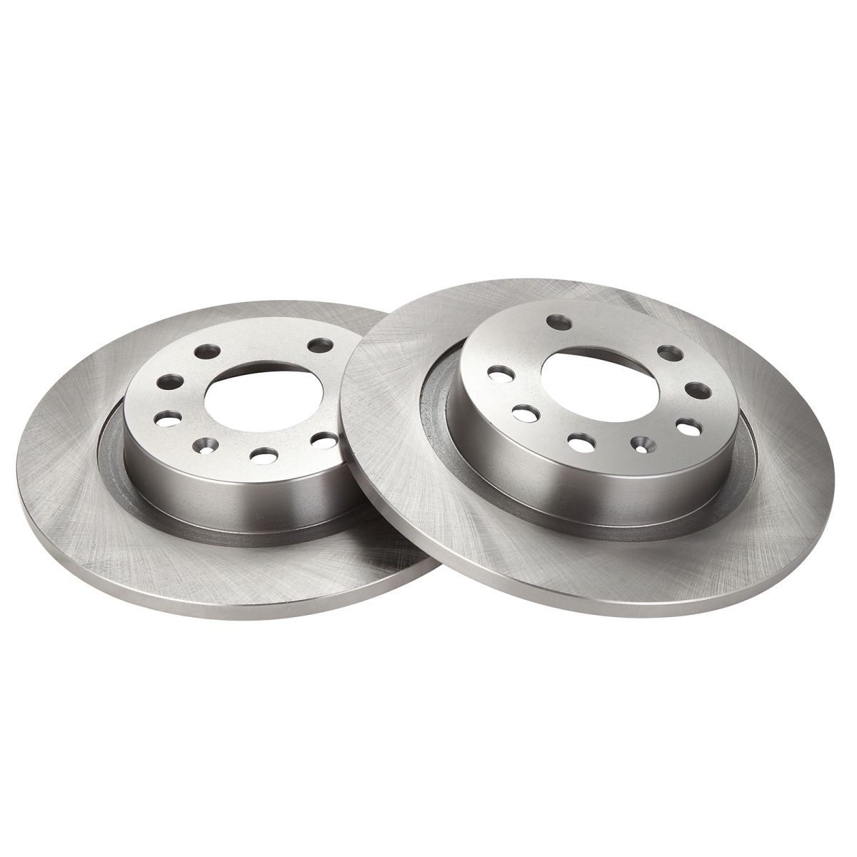 TRQ Rear Brake Rotors Set Solid For 2003-2011 Saab 9-3 2010 9-3X
