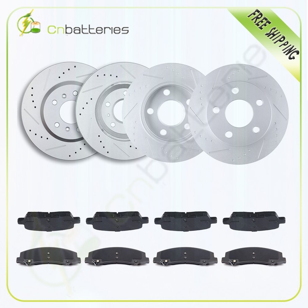 Front & Rear Brake Rotors + Ceramic Brake Pads For Chevrolet Impala Brakes Kit