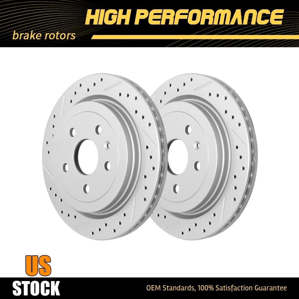 315mm Rear Drilled Disc Brake Rotors For 2008-2015 Cadillac CTS Chevrolet Camaro