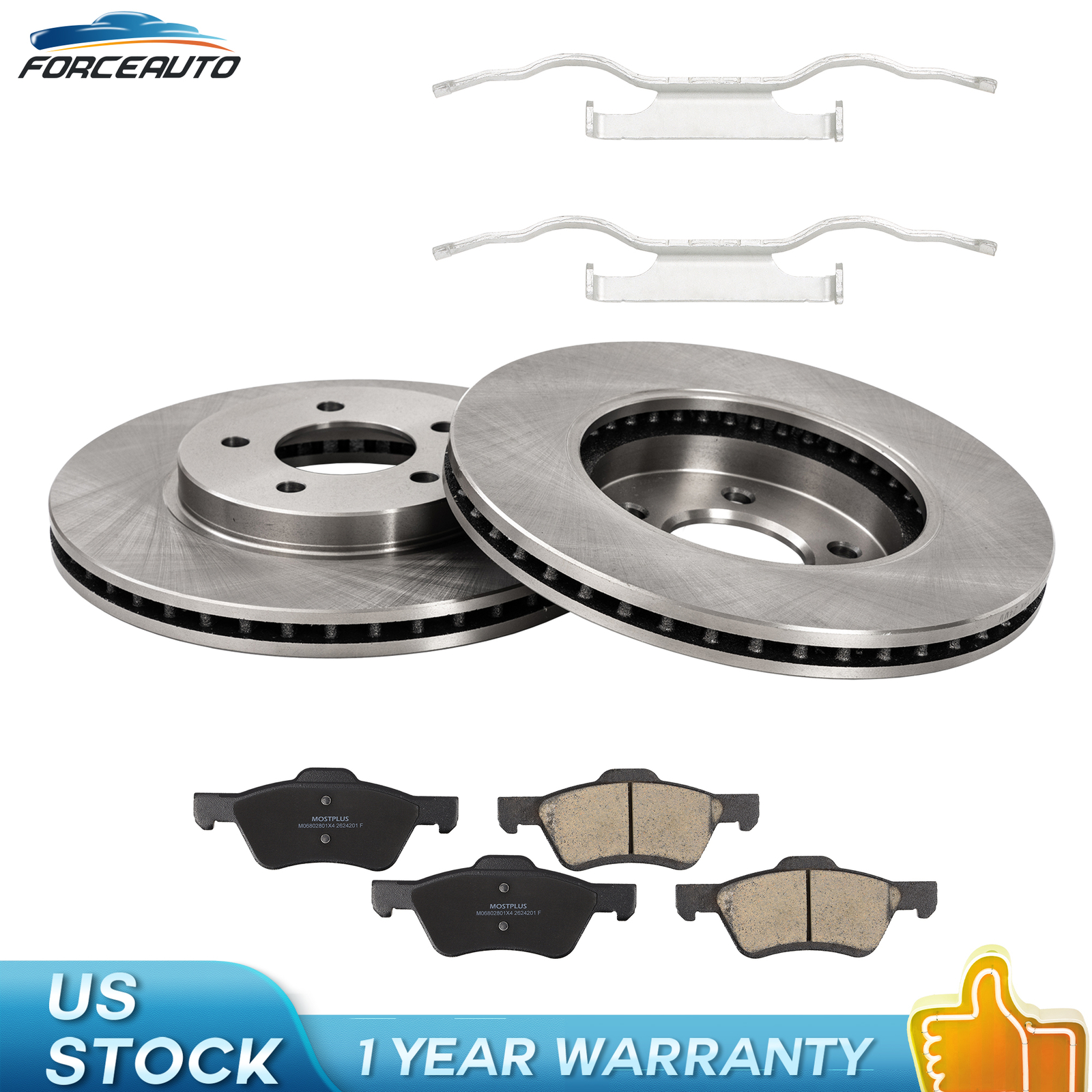 New Front Disc Rotors w/Brake Pads For 05-10 Mariner Mazda Tribute Ford Escape