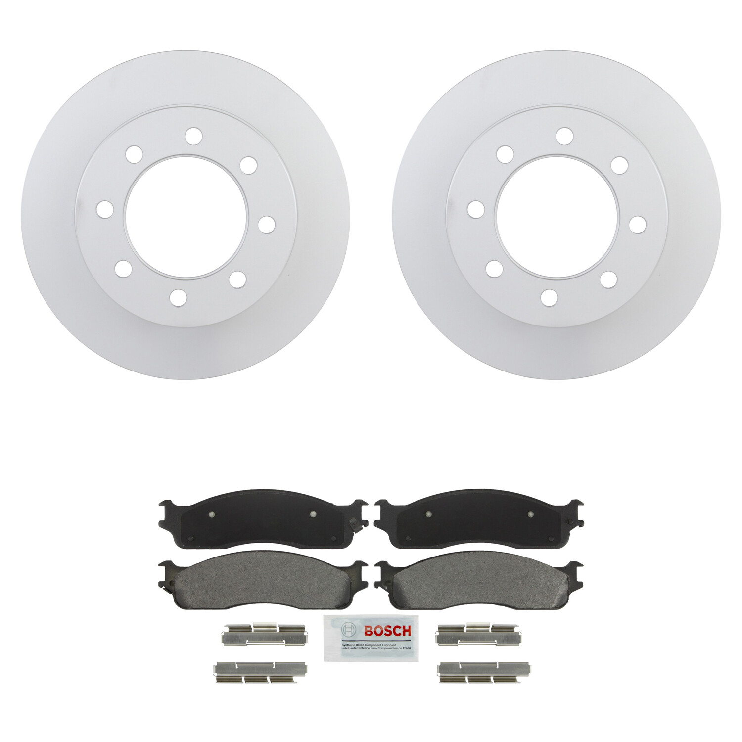 Bosch Front 353mm Rotors Severe Duty Semi-Met Disc Brake Pad Kit For Ram 2500