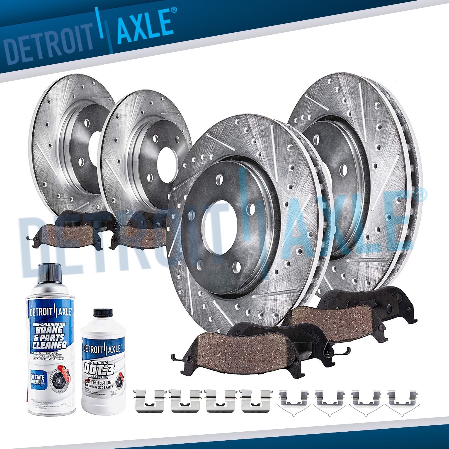 10pc Front Rear Drilled Brake Rotors Brake Pads Kit for Santa Fe Sport Sorento