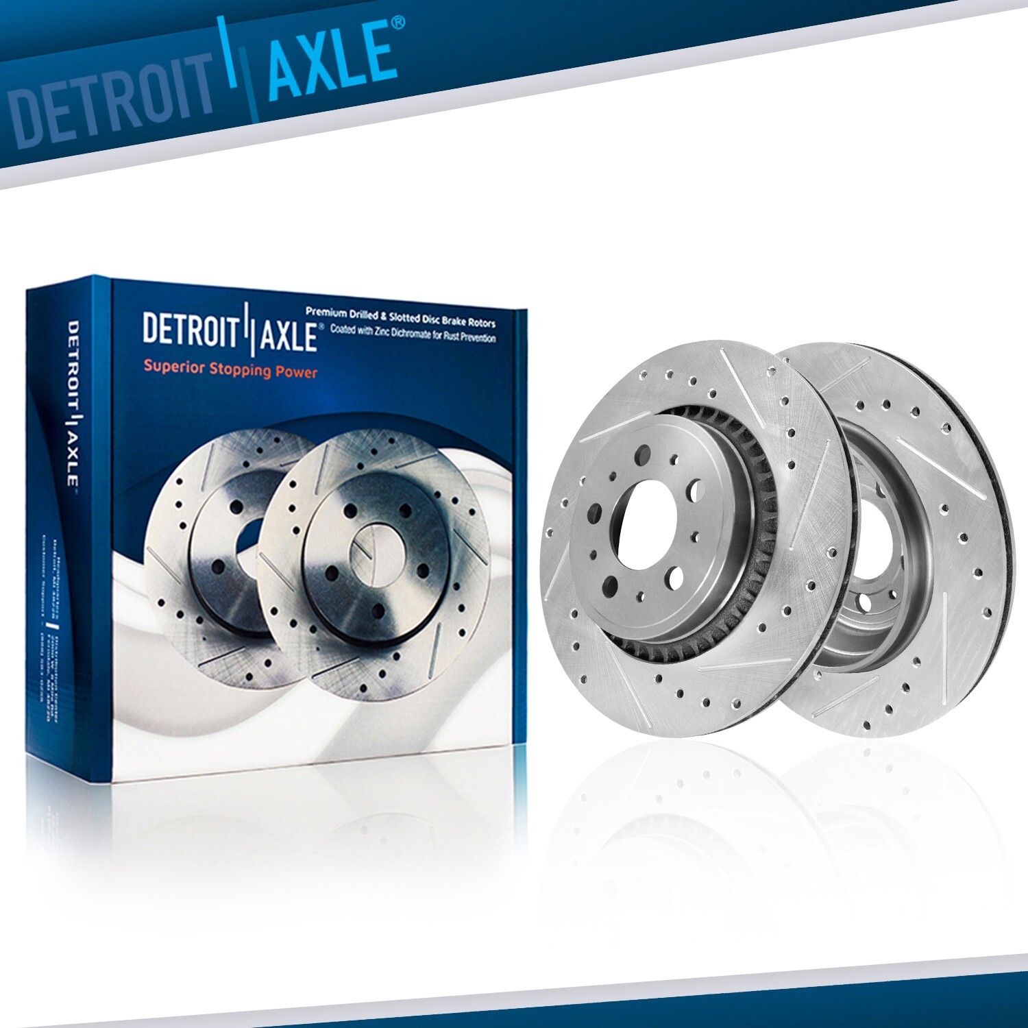 13.23” (336mm) Front Drilled Disc Brake Rotors for 2003 – 2014 Volvo XC90 5-Lug