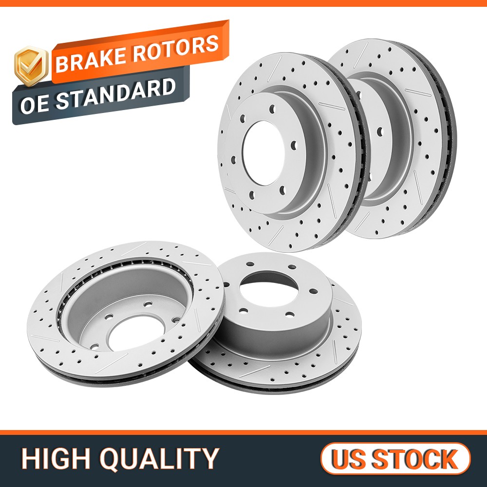 12.24″ Front & 12.13″ Rear Brake Rotors for 2019 2020 2021 2022 2023 Ford Ranger