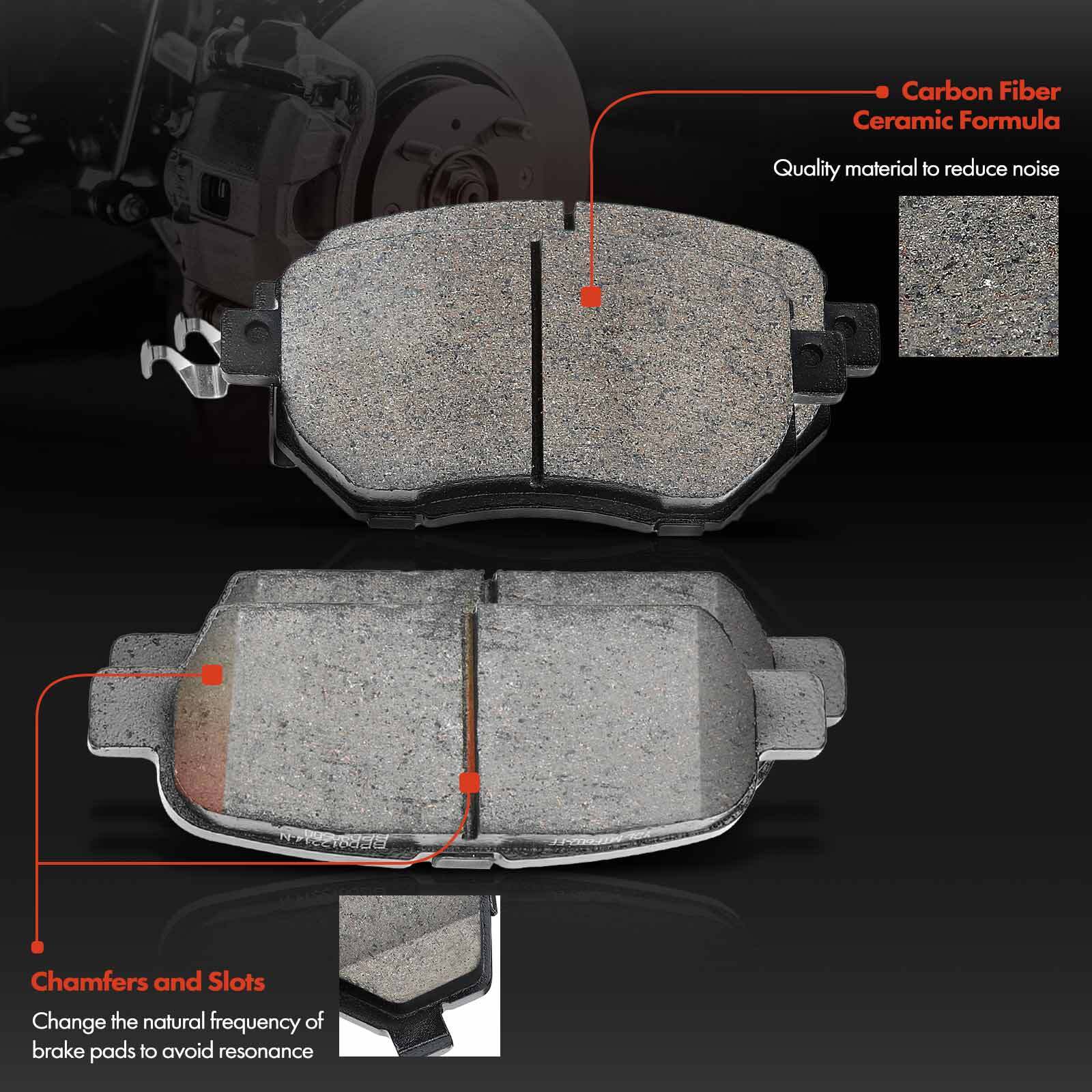 Front & Rear Drilled Rotor & Ceramic Brake Pad for Nissan Murano 2005-2007 2012