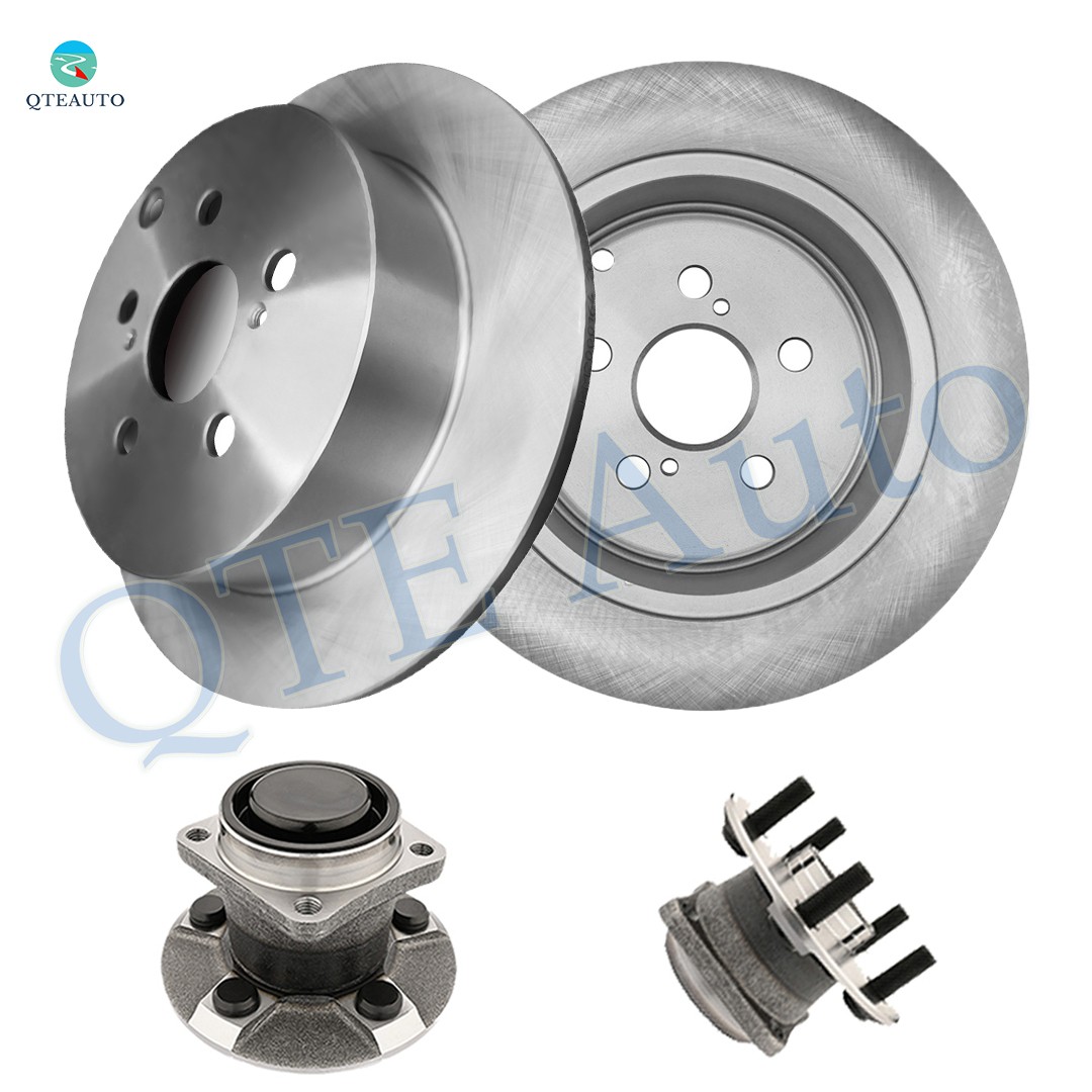 4 Rear 269mm Brake Rotors-Wheel Hub Bearing Assembly For 2000-2005 Toyota Celica