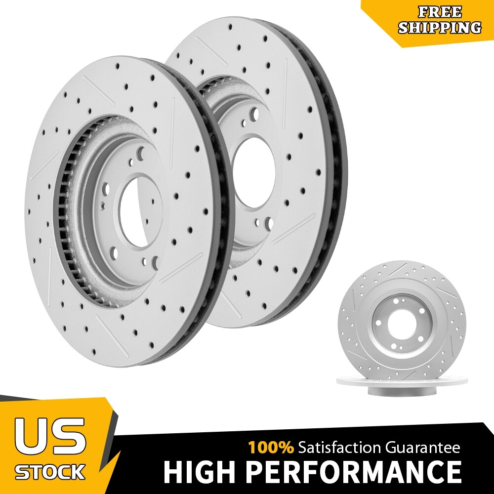 294mm Front 302mm Rear Drilled Disc Brake Rotors for Mitsubishi Outlander Sport