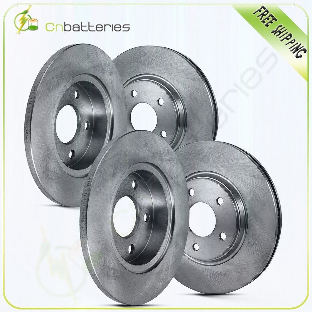 Front Rear Solid Brake Rotors Fits 2008-2011 Chevrolet Malibu 2.4L