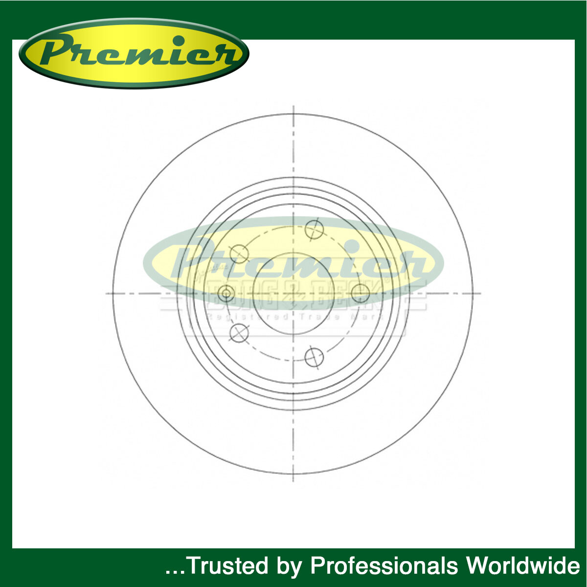 Premier Rear Brake Disc Fits Audi A4 2015- A5 2016- 1.4 2.0 TDi 3.0 8W0615601H