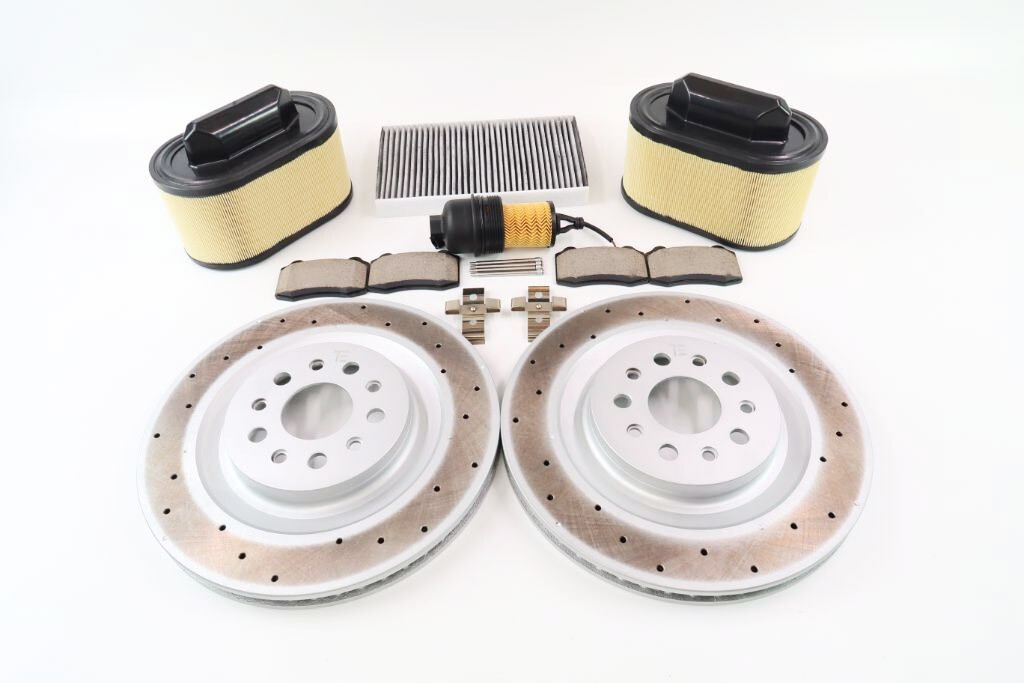 Maserati Ghibli Quattroporte rear brake pads rotors + filters 14-2016 Low Dust