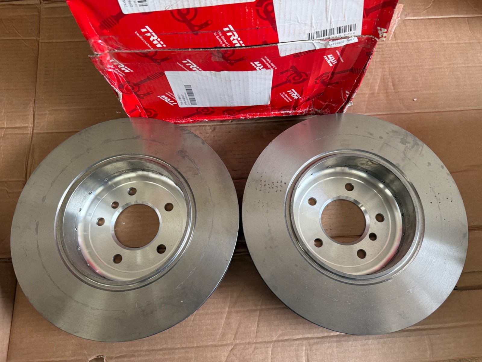 Fits BMW 5 6 Series E60 E61 Rear Vented Brake Discs Pair 345mm TRW DF6624S