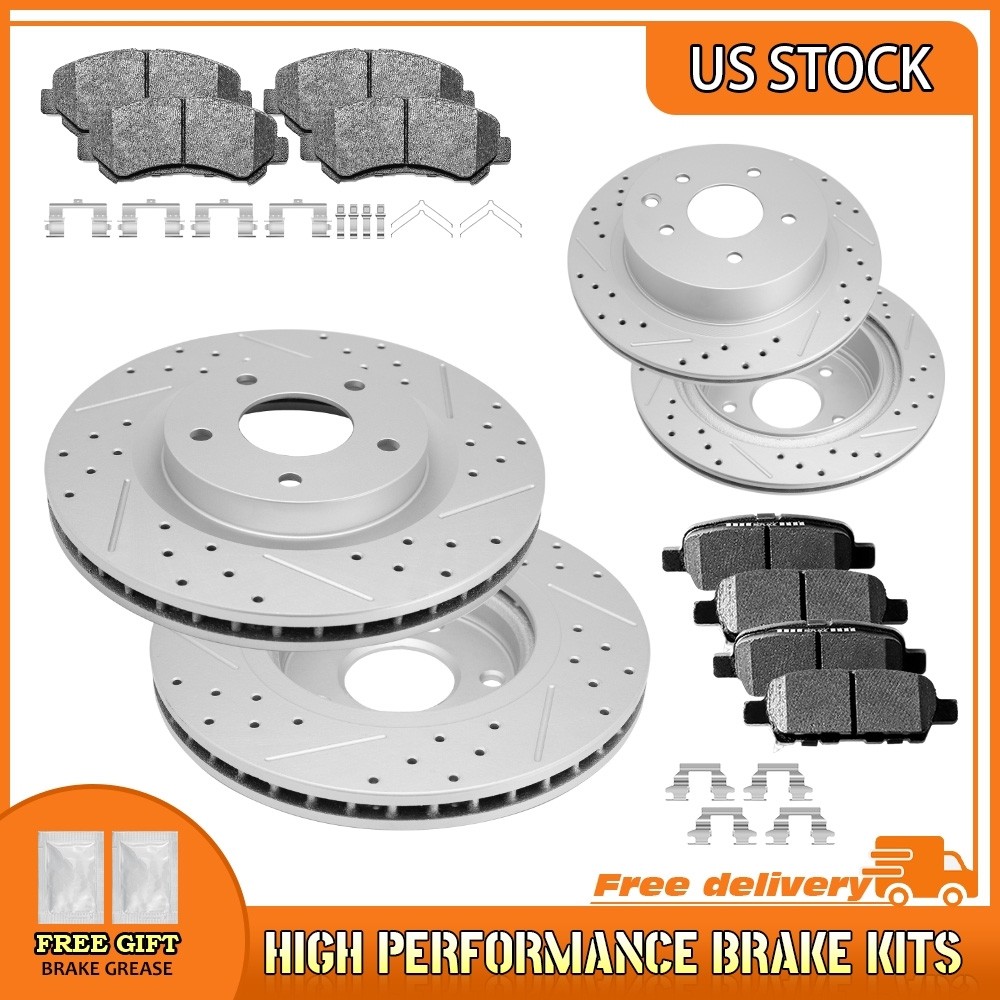 Front & Rear Brake Rotor Pad For 2008-2013 Nissan Rogue 2014 2015 Rogue Select