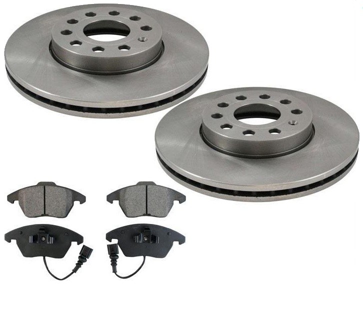 for 05-2009 Volkswagen Jetta 2.5L Engine 288MM Frt Brake Rotors & Ceramic Pads