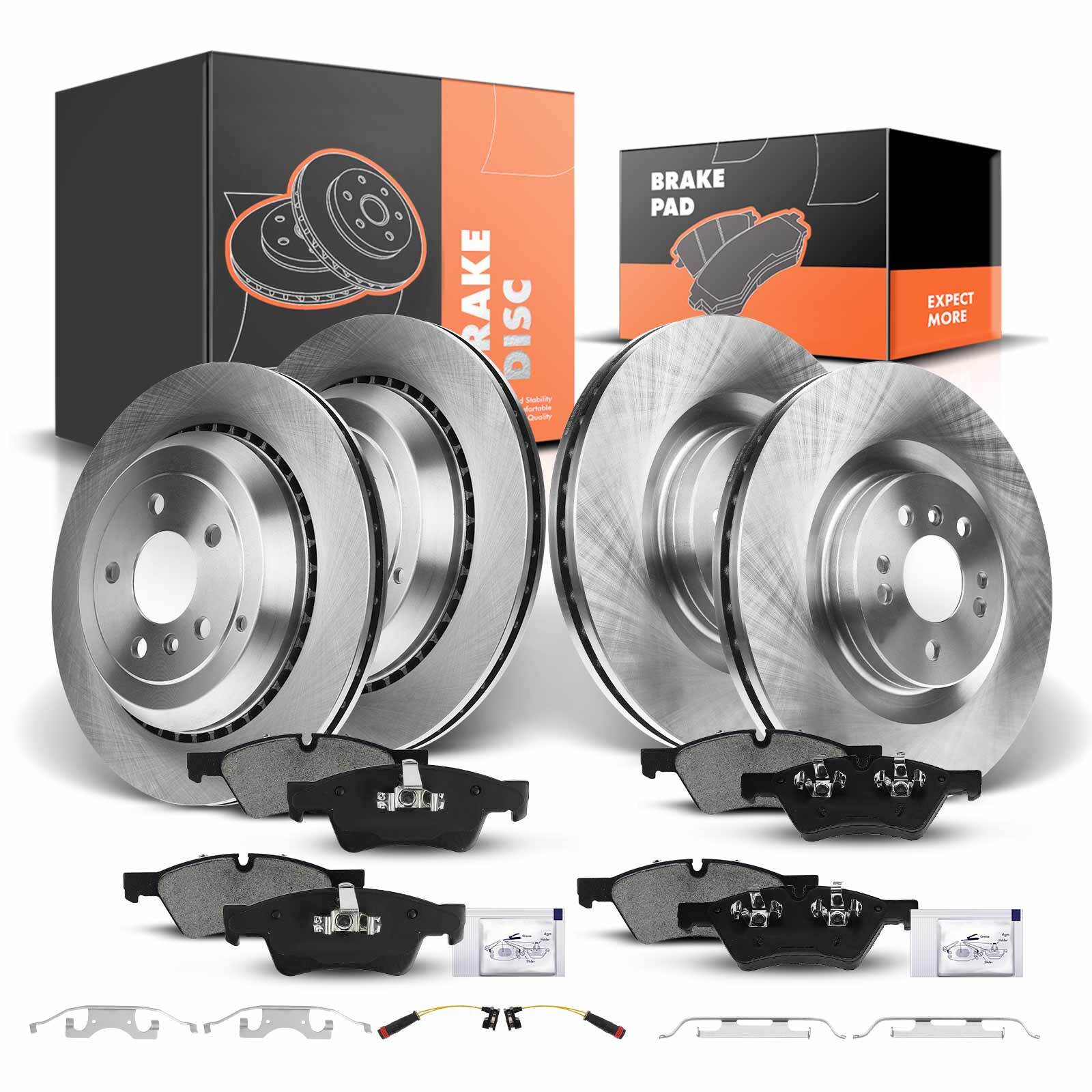 Front & Rear Disc Rotors & Ceramic Brake Pads for Mercedes-Benz X164 W164 W251