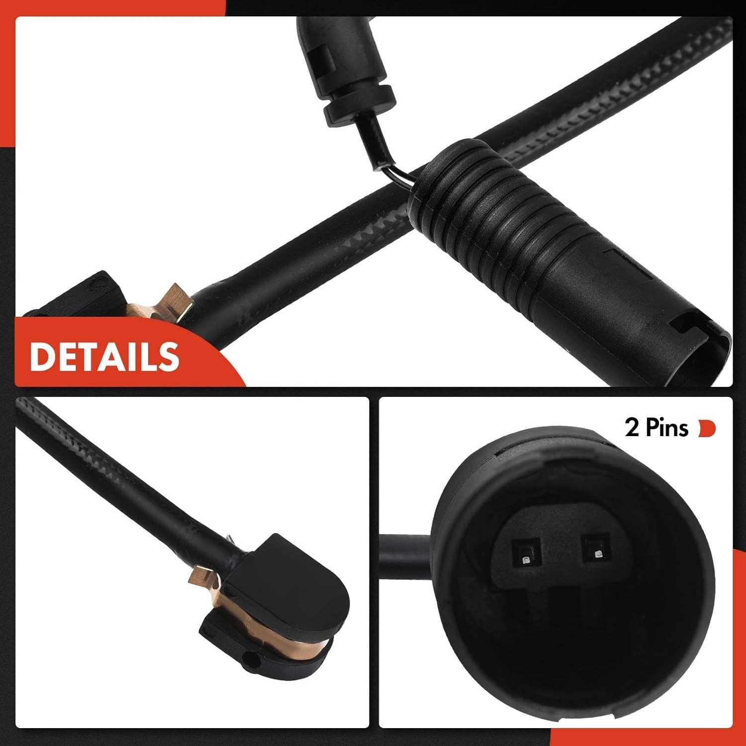 Front and Rear Disc Brake Pad Wear Sensors Compatible with BMW E46 Series