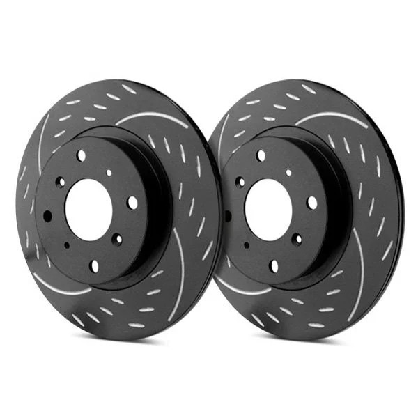 For Mercedes-Benz E550 12-17 Brake Rotors Diamond Slot Dimpled & Slotted 1-Piece