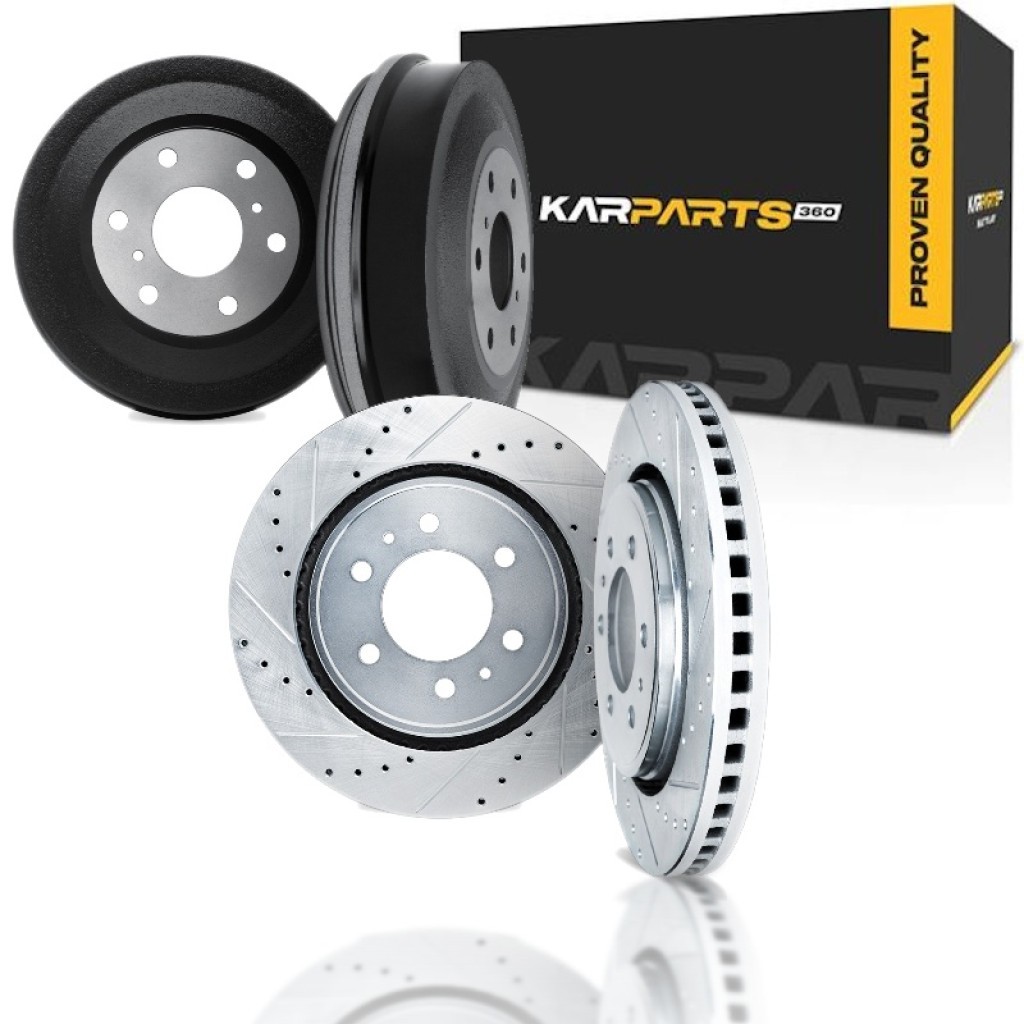 For Cadillac Escalade 1999 2000 Brake Rotor Set | Silver | Drilled And Slotted