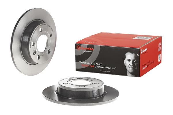 2x Brake Discs Pair Solid fits FORD GALAXY 1.9D Rear 95 to 06 268mm Set Brembo