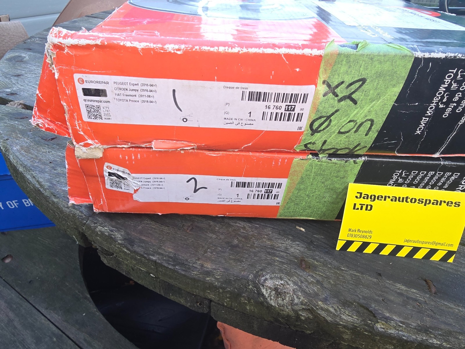 Citroen Peugeot Vauxhall Front 304mm Vented Brake Discs x2. Eurorepar
