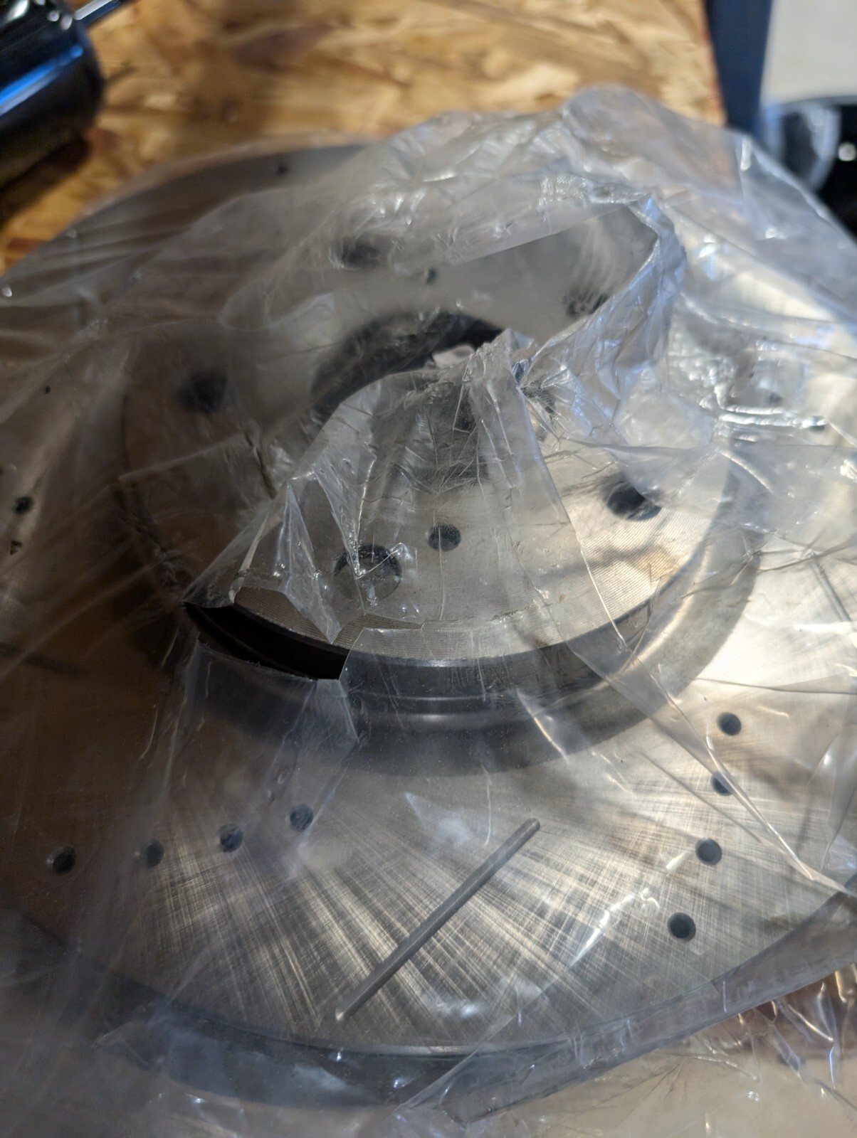 2 New Unbranded Open Box Drilled & Slotted Disc Brake Rotors 44146 (Y2DE)