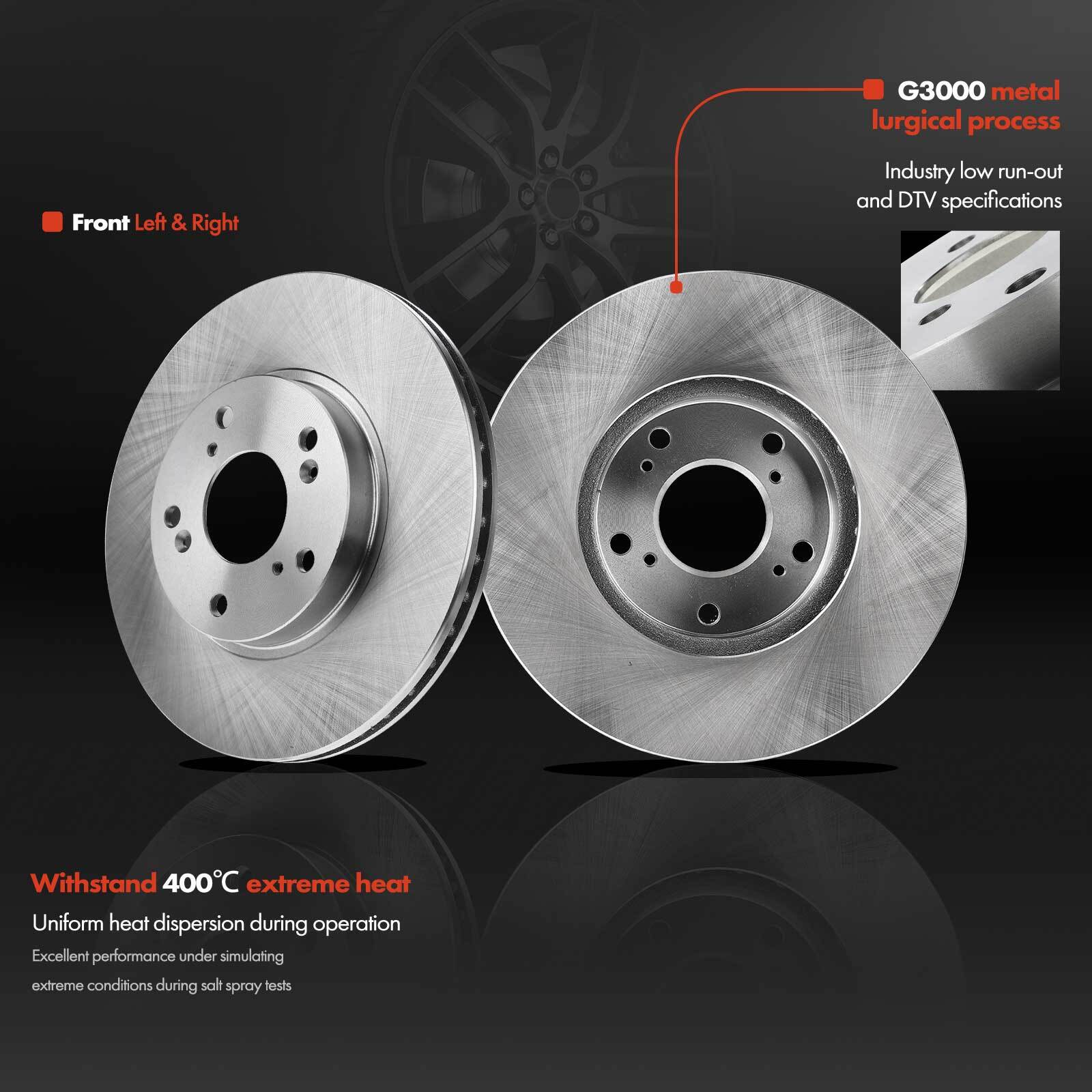 4Pcs Front & Rear Disc Brake Rotors for Chevy Traverse Buick Enclave GMC Saturn