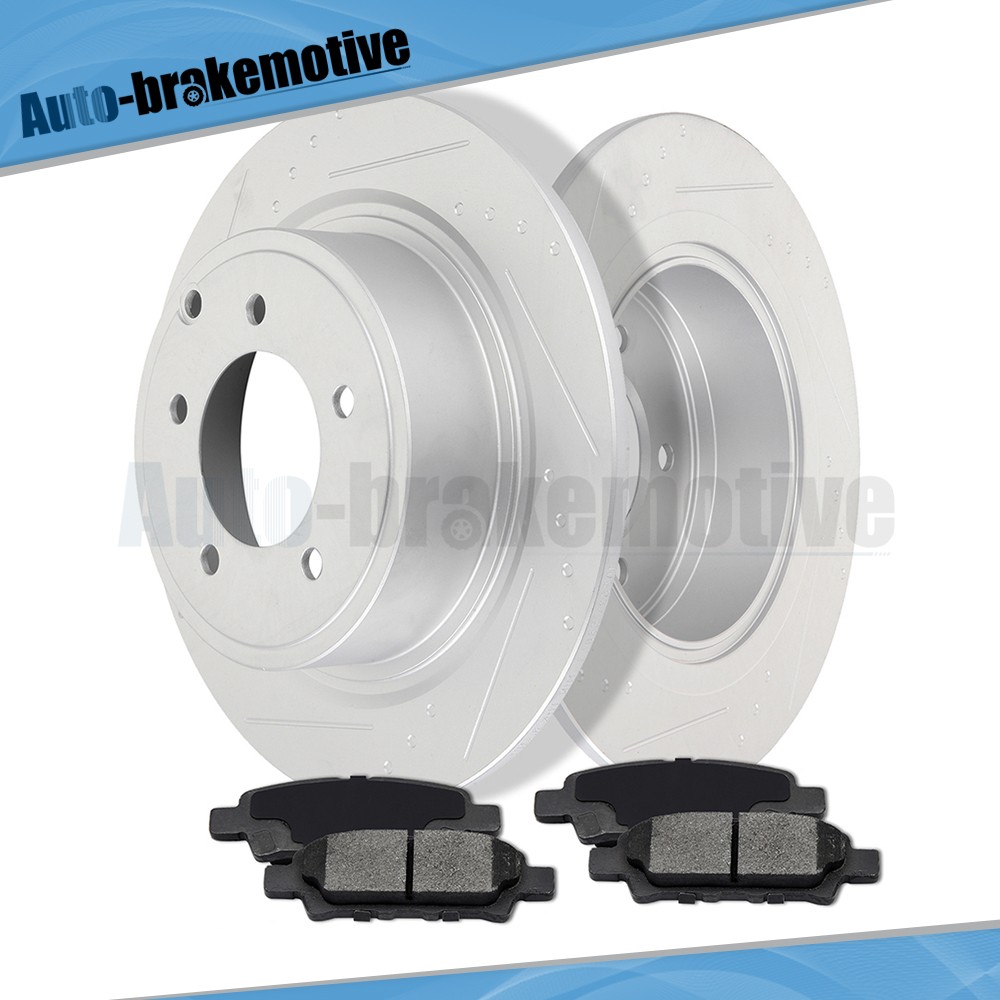 FOR 2009-2017 JEEP COMPASS G3000 CASTING REAR BRAKE DISCS ROTORS CERAMIC PADS