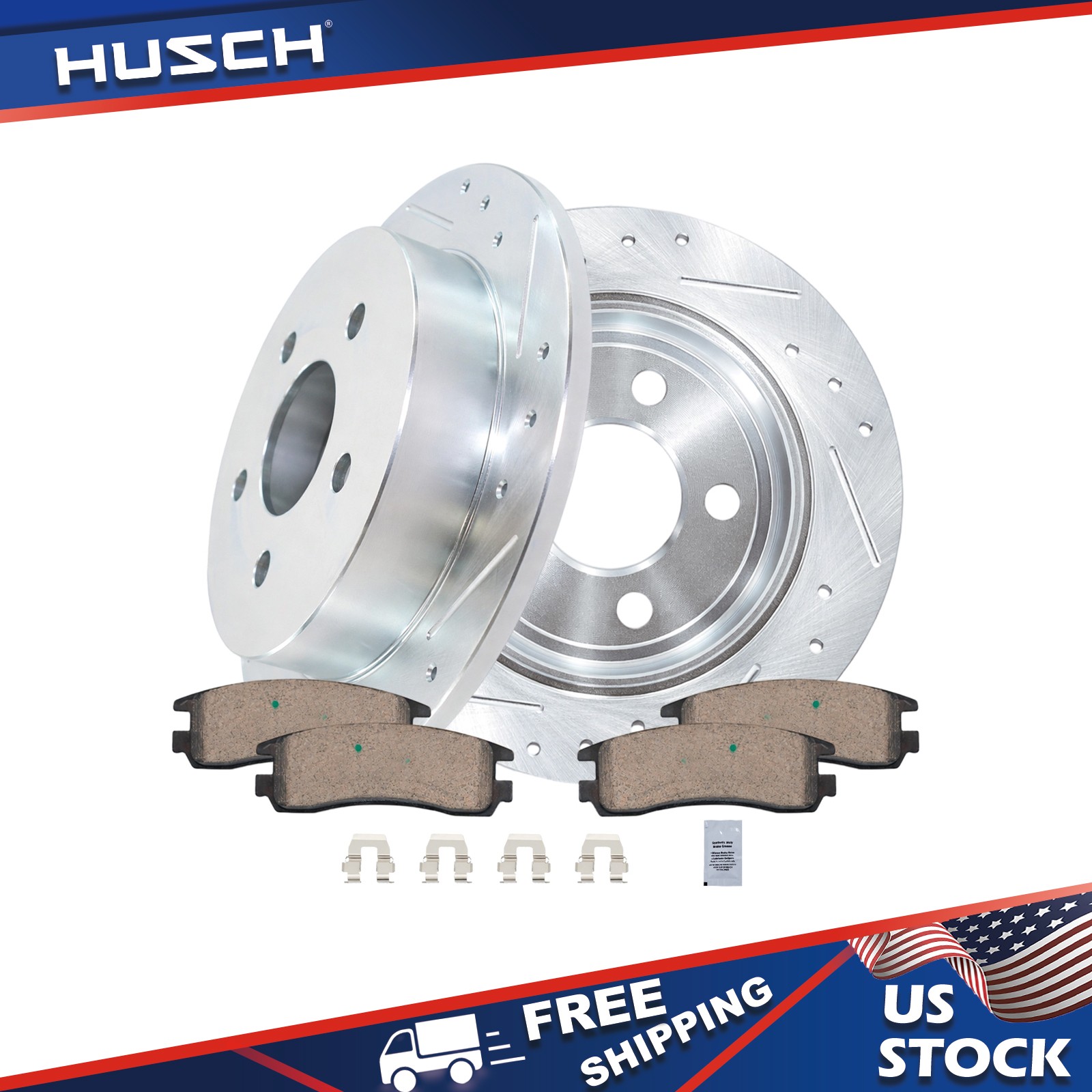 REAR Drilled Rotors Ceramic Pads Kit For Regal Impala Monte Carlo Alero Intrigue